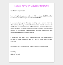 I have received your letter of date summoning me to jury duty on dates. 28 Jury Duty Excuse Letter Examples Templates Tips