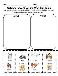 Wants and needs worksheets for preschoolers. Wants Vs Needs Worksheet Teachers Pay Teachers