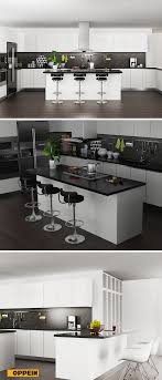 Contemporary High Gloss White Pvc Kitchen Cabinet Kitchen Design Kitchen Kitchen Cabinets