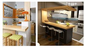 Cocina con gabinetes interiores en mdf, con puertas y vistas color salmon ( laqueado ) con jaladeras de barra y cubierta de formaica color madera con tono a escoger, gabinetes superiores con marco de aluminio y vidrio esmerilado, pollo de concreto de 18 cms., locker dispensero, para guardar la despensa ( de usos multiples )gabinetes inferiores de 72 cm de altura. 30 Ideas De Cocinas Con Barras Desayunadoras 2020 Construya Facil Todo Sobre La Construccion