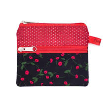 Porte Monnaie Original Double Zip Noir Et Rouge Bibop Lula 5 Porte Monnaie Petit Porte Monnaie Monnaie