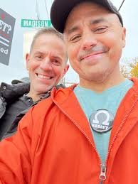 My husband and I are new to the island, and today we proudly stood  alongside our fellow Bainbridge Islanders in support of democracy. We love  our new community!