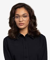 Perry Aviator Blue & Silver Full Rim Eyeglasses