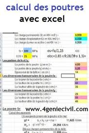 feuille excel pour le calcul des poutres supportant une dalle pleine construction documents autocad genies