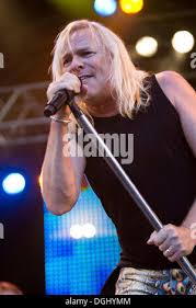 Bernie Shaw, singer and frontman of the British rock band Uriah Heep live  at the A Magic Night Of Rock Open Air at the Heitere Stock Photo