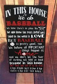 In This House We Do Baseball Baseball Wood Sign Baseball Decor Boys Room We Do Baseball Home Decor Wood Sig Baseball Decor Baseball Humor Baseball Crafts