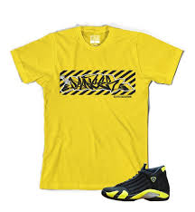 Black And Yellow Jordans 12 Shirt Shirt To Match Thunder 14 Jordans Danger Tee Shirts Jordan Retro 14 Yellow Shirts