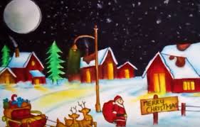 Festival Christmas Festival Drawing Christmas Scene Drawings