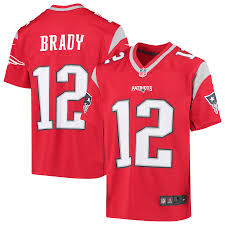 12 new england patriots jersey (the color rush alternate, at that) without any explainer text. Tom Brady New England Patriots Nike Youth Inverted Game Jersey Red