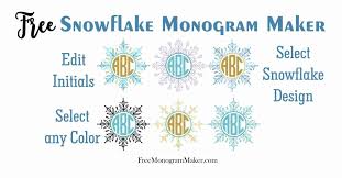 Download Free Snowflake Monogram Maker Customize Online