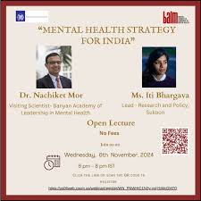 Mental health is emerging as an urgent and important challenge for us as a… 