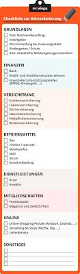 Ihre Checkliste Zur Adressanderung Beim Umzug Umzug Checkliste Adressanderung Umzug Tipps