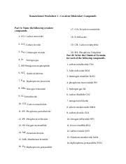 As forces of attraction between molecules are weaker they have lower melting /boiling points. Covalent Nomeclature 3 Nomenclature Worksheet 3 Covalent Molecular Compounds Part A Name The Following Covalent Compounds Part B Write The Chemical Course Hero