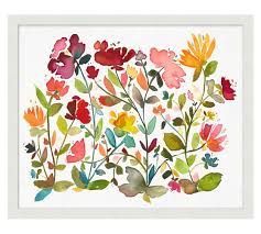 Make subtle yet impressive style statements in your home with simple floral arrangements. Oversize Floral Pattern Framed Print Pottery Barn
