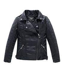 Loktarc Boys Girls Spring Motorcycle Faux Leather Jackets With Oblique Zipper Motoflavour Com Kids Leather Jackets Boys Leather Jacket Leather Jacket Girl