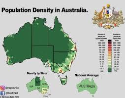 Population Density Map Of Australia Australia Map Map Australia