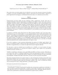 El moderador es quien determina la duración de cada exposición (5. Pdf Tres Ensayos Para El Debate Evidencia Refutacion E Ironia