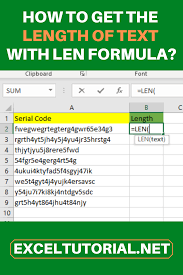 How To Get The Length Of Text With Len Formula In 2020 Excel Tutorials Excel Shortcuts Microsoft Excel Tutorial