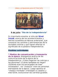 ¿por que el 9 de julio es importante ? Ideas Y Propuestas Para El 9 De Julio Doc Entretenimiento General