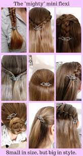 The hair from back is a little shorter, and it's cut a bit asymmetrically. Look At All The Cute Hairstyles You Can Do With A Mini Flexi Clip From Lilla Rose That Is One Versatile Hair Accessory Hair Styles Rose Hair Rose Braid