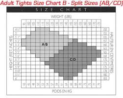 dance tight size chart 3 dance 4 less