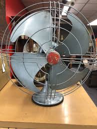 Vintage General Electric Ge Blue Oscillating Fan W Metal Blades Works Perfect Generalelectric Ventiladores