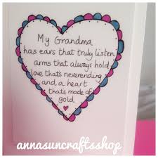 Grandma Poem Card Card For Granny Gran Mothersday Mothers Day Poems Mothers Day Cards Grandma Crafts