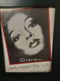Diana Ross Ivy Hill Communications Rare Original Promo Poster Ad Framed!