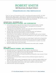 Business Analyst Intern Resume Samples Qwikresume