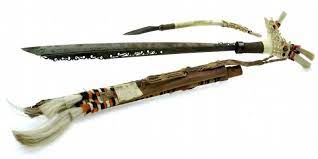 Malaysia, borneo island, sarawak, iban warrior brandishing his parang (sabre). Mandau Knife Wikipedia