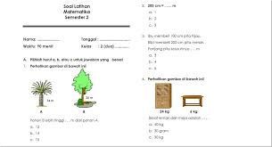 Latihan soal uas/pas tematik kelas 2 tema 5 dan kunci jawaban tahun 2020 (tahun pelajaran 2019/2020). Contoh Soal Satuan Panjang Kelas 2 Sd