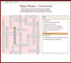 Maybe you would like to learn more about one of these? Here S A Great Major Bones Crossword Crossword Word Games Words