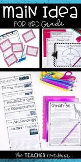 This Main Idea Supporting Detail And Summary Packet Has Reading Comprehension Worksheets Games Task Cards Supporting Details Main Idea Activities Main Idea