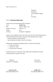 Surat magang pribadi format 638 x 903 pixel. 25 Contoh Surat Permohonan Pindah Tugas Pns Dan Guru Contoh Surat