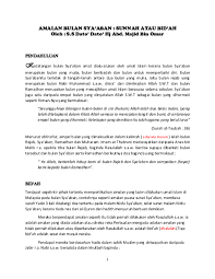 Barang siapa yang berpuasa sehari dalam bulan rejab, maka allah akan mengurniakannya minuman dari sungai itu (hadis). Pdf Amalan Bulan Syaaban Sunnah Atau Bidah Ira Irah Academia Edu