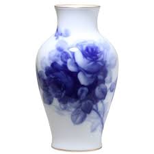 Noritake Okura Blue Rose Vase 14 Rose Vase Vase Blue Rose