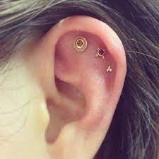 Triple Flat Ear Piercing Google Search Circle Earrings Studs Flower Earrings Studs Gold Earrings Studs