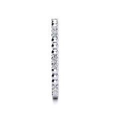 Diamond Two-Stone Bead Stackable Wedding Band