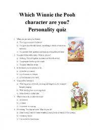 Which Winnie The Pooh Character Are You Personality Quiz Part 3 Esl Worksheet By Szwedama