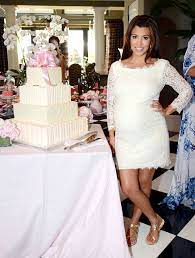 Kourtney Kardashian S Baby Shower Baby Shower Outfit For Guest Celebrity Baby Shower Dresses Kourtney Kardashian Baby