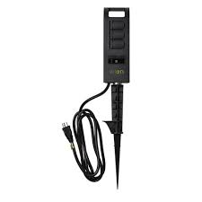 Woods 10 Amp Wion Outdoor Plug In Wi Fi Wireless Switch 3 Outlet Yard Stake Timer With 6 Ft Cord Black 50053 The Home Depot Wireless Switch Outdoor Outlet Wifi
