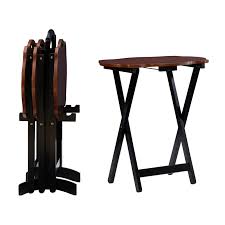 Also, the quality is very poor overall. Powell Serpentine Five Piece Wood Tray Table Set In Hazelnut And Black 15a8088tt