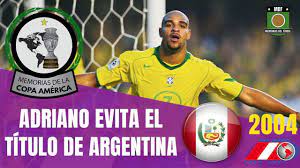 Penalty shootout exits would become something of a familiarity for la albiceleste in future tournaments, but knowing that they. Copa America Peru 2004 El Emperador Adriano Da El Titulo A Brasil