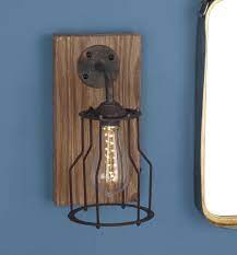 Battery powered sconce wall lighting. Breakwater Bay Rodriguez 1 Light Battery Powered Brown Armed Sconce Reviews Wayfair