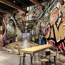 Personalized Customization 3d Street Graffiti Mural Wallpaper Restaurant Bar Ktv Background Wall Painting Creative Wall Paper 3d Wall Paper 3d Wall Paperpaper 3d Aliexpress