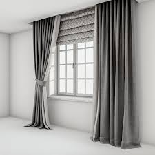 Grey Curtains Straight To The Floor And Catch It A Roman Blind With A Quatrefoil Pattern And The Wi Grey Curtains Curtains Bedroom Curtains With Blinds