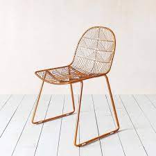 Calypso Copper Wire Chair Graham Green Wire Chair Chair Wicker Chair