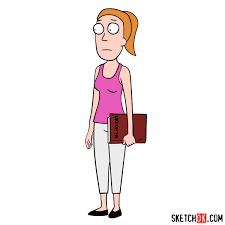 How to Draw Summer Smith from Rick and Morty - SketchOk