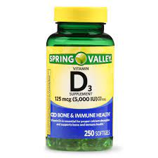 Perfect for everyday use, just add 5 drops when feeding to boost baby's immune system. Spring Valley Vitamin D3 Softgels 125 Mcg Per Softgel 5 000 Iu 250 Count Walmart Com Walmart Com