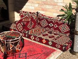 Foam Filled Burgundy Arabesque Jalsa Set Etsy In 2021 Floor Seating Blue Seating Cozy Family Rooms